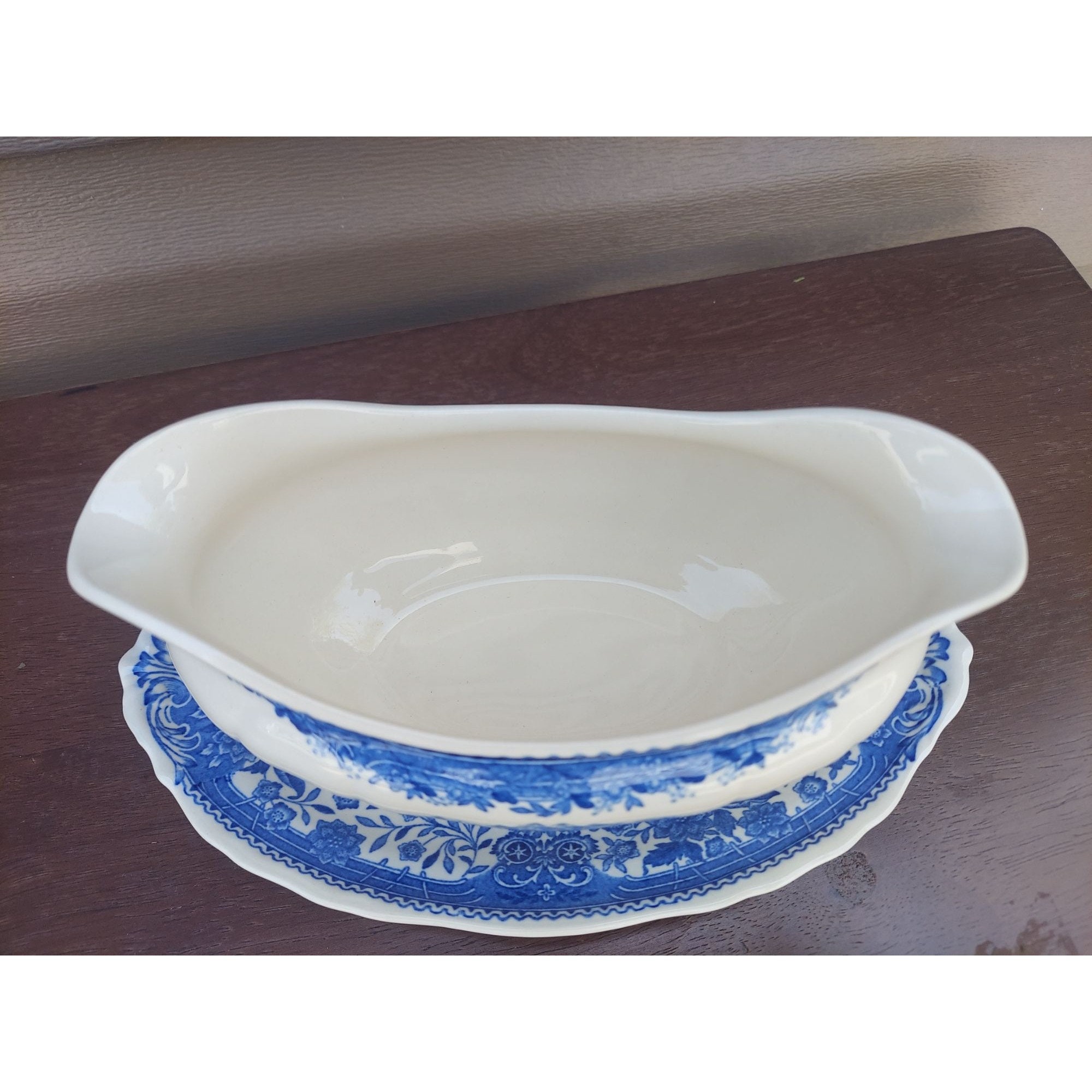 Villeroy & Boch ブルー ブルゲンランド グレービーソース ボート