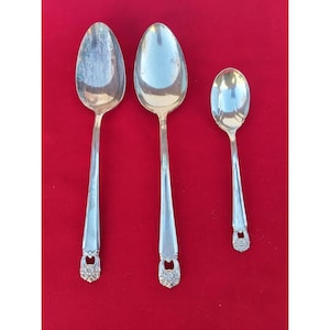 Vintage Rogers "Eternally Yours" Silverplate Serving & Sugar Spoons Set