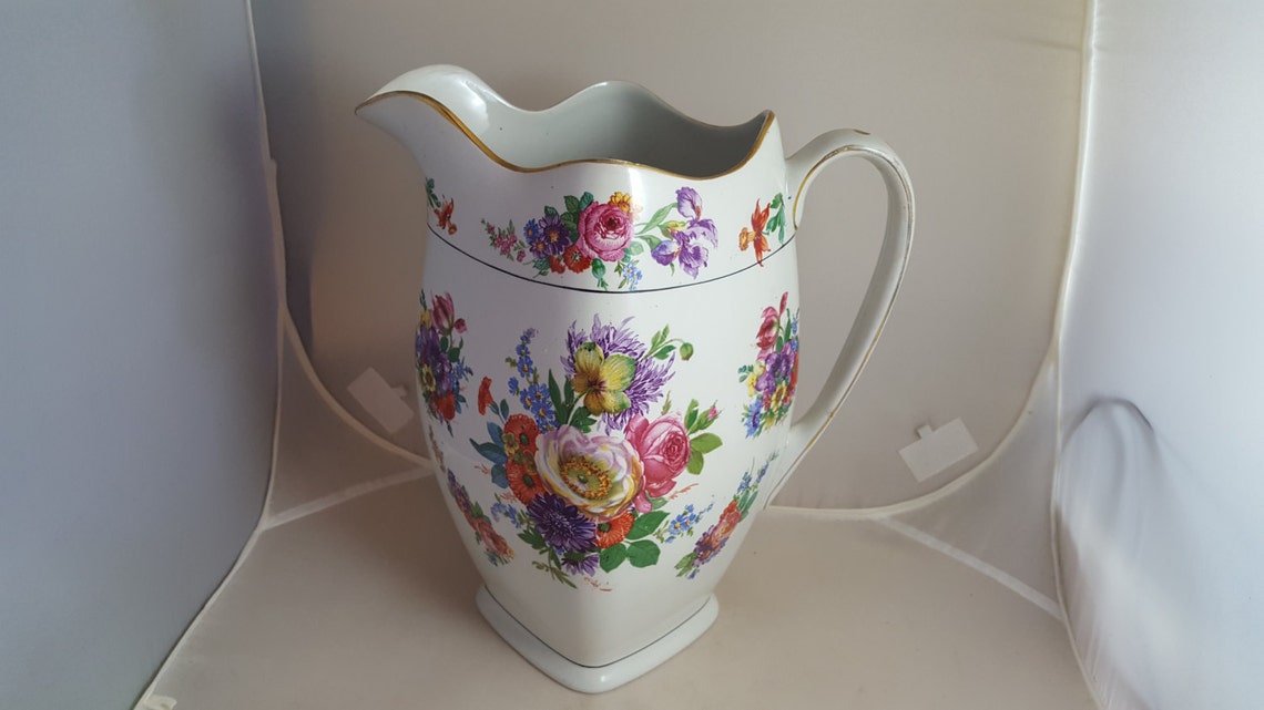 Rubian Art Pottery England Water Pitcher Melbourne Etsy