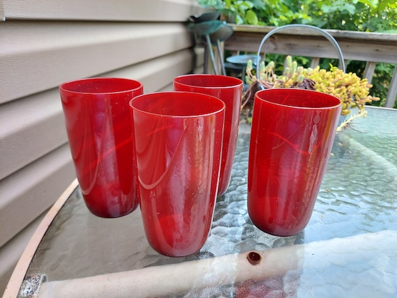 ヴィンテージ ルビー タンブラー 16 液量オンス 4 個 - Etsy 日本