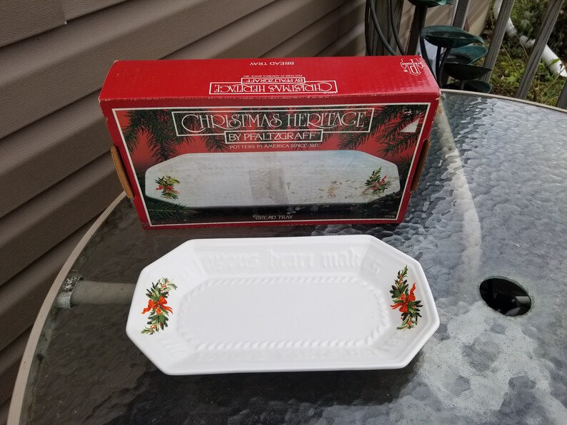 Pfaltzgraff Christmas Heritage Bread Tray W/ Original Box Etsy