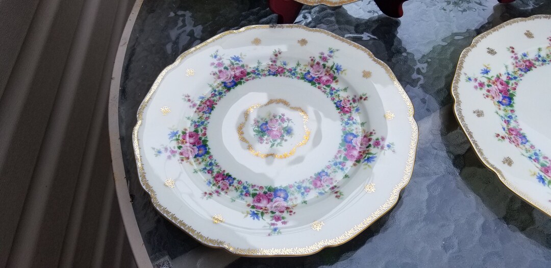 2 Countess by Royal Ivory Windsor Czech Bohemia 10 5/8" Dinner Plates ...