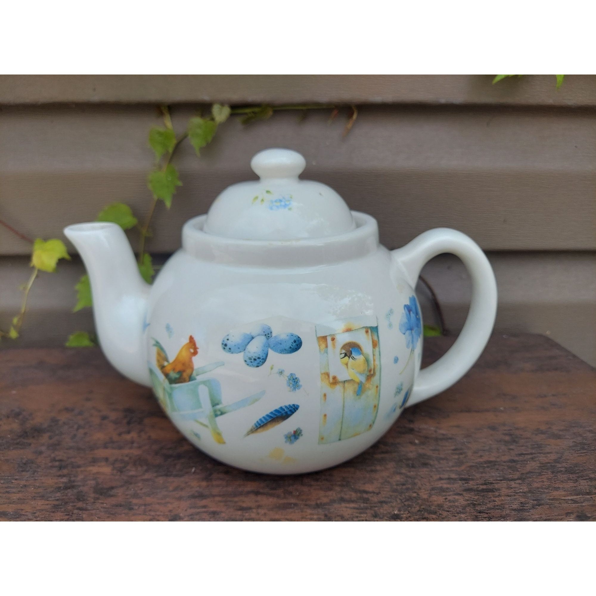 アンティーク ポット ＊ 鳥 Vintage bird teapot - Etsy 日本