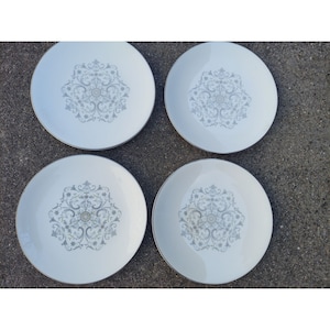 4 Royal Worcester Bridal Lace 6" Bread & Butter Plates