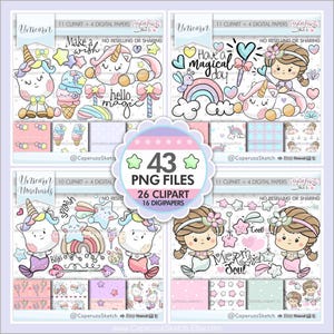 Clipart Licorne, Clipart Licorne, À USAGE COMMERCIAL, Clipart Princesse, Graphiques princesse, Clipart Baguette magique, Images Licorne, Graphiques Licorne