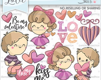 Valentine's Day Clipart, Valentine's Day Graphic, Love Clipart, COMMERCIAL USE, Love Graphics, Valentine Day Clipart, Couple Clipart