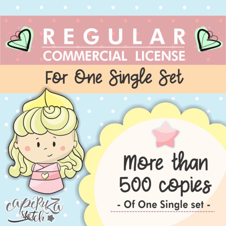 Commercial License, Clipart Commercial Use, Commercial Use, More than 500 copies of One Single Set, License, Clipart License, Paper License image 1