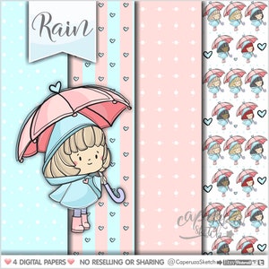 Météo papier numérique, conditions météorologiques, météo Texture, tout usage COMMERCIAL, météo cadeaux, Weather Girl, emballage cadeau, papier imprimable