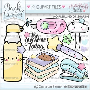 School Clipart, School Graphics, Back to School Clipart, COMMERCIAL USE, School Supplies Clipart, PlannerAccesories Clipart, College Clipart