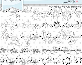 Christmas Stamps, Christmas Digital Stamp, Christmas Coloring Pages, COMMERCIAL USE, Christmas Clipart, Chirstmas Images, Plannes Accesories