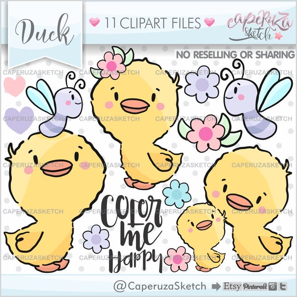 Duck Clipart, Duck Graphics, COMMERCIAL USE, Mom and Baby Clipart, Animal Clipart, Animal Graphics, Nursery Clipart, Family Clipart, Family