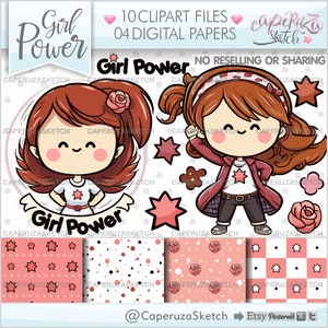 Girl Power Clipart, Starke Frauen Clipart, Girl Empowerment, Feministische Clipart, Frauentag, Starke Frau Clipart, Planner Girl Boss, Boss