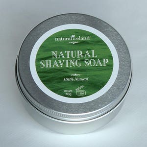 Superior Award Winning* Natural Shaving Soap, Handmade in Ireland, Suitable for Sensitive Skin, for Traditional Wet Shaving.