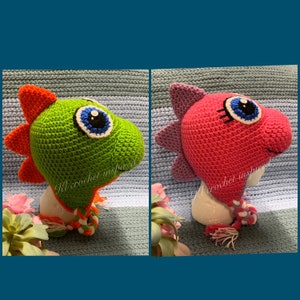 MADE TO ORDER, Dinosaur crochet hats, girl dinosaur crochet hat, boy dinosaur crochet hat, Dino hat