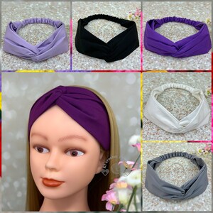 SOLID COLOR turban headbands, twisted headbands, stretchy headbands, turban headbands, elastic head wrap turban, woman turban head wrap