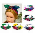 MADE TO ORDER,  floral headbands, Hmong grandma bow headband, grandma bow headband, bendable and removable bow headband, knotted headbands