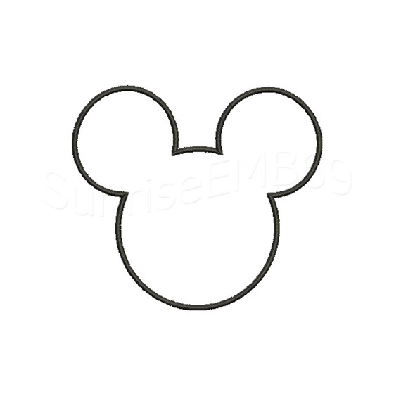 10 Sizesmickey Mouse Embroidery Design 8 Formats Machine Etsy