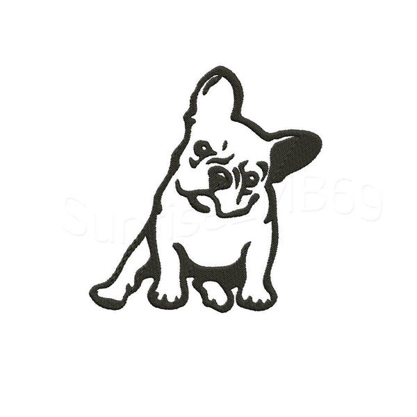 8 Sizes**French Bulldog Embroidery design- 8 formats machine embroidery design - Instant Download machine embroidery pattern