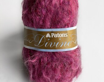 1 skein Patons Divine Yarn - Color Richest Rose 06430, Dye Lot 241006 - 100 g / 3.5 oz / 142 yards / 129 meters - Discontinued Yarn