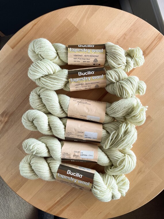 1 Skein New Bucilla Tapestry Wool Color 33 pale Chartreuse Dye Lot 68986 201 Vintage Yarn Discontinued Yarn Etsy Canada