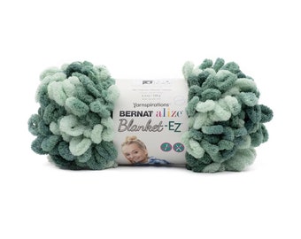 Bernat Alize Blanket-EZ, color Hedge Green 37047, one skein