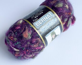 1 skein: Bernat Galaxy Nouveau Vintage Mohair Yarn - Color 53330 - Discontinued Novelty Yarn