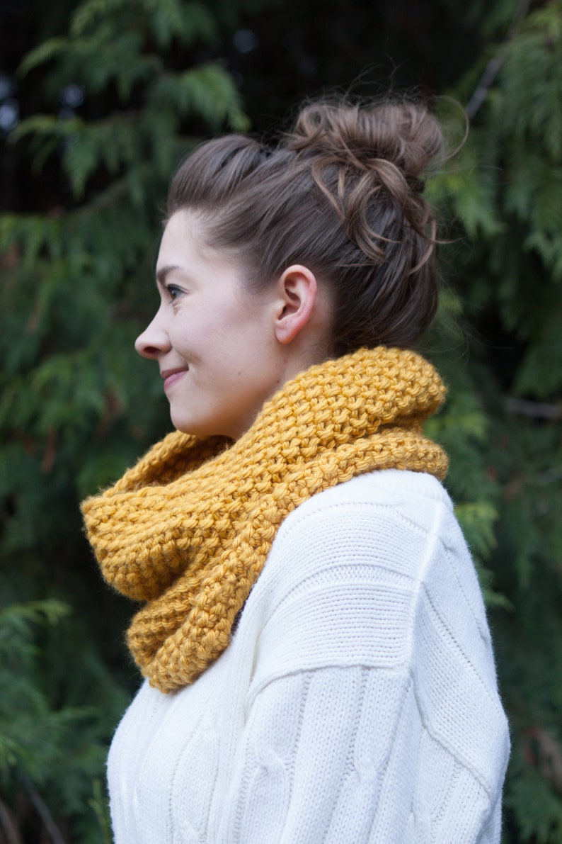 KNITTING PATTERN // Kate Cowl // Infinity Scarf Knit Pattern // Seed ...