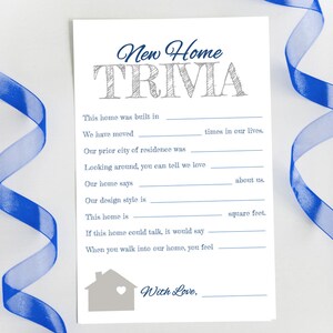 New Home Trivia Game | Housewarming Party Game