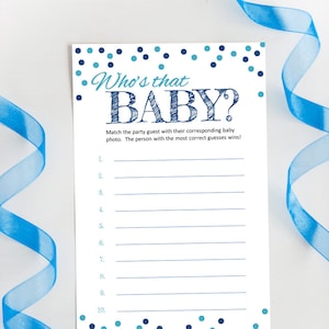 Baby Shower Game who's That Baby Baby - Etsy