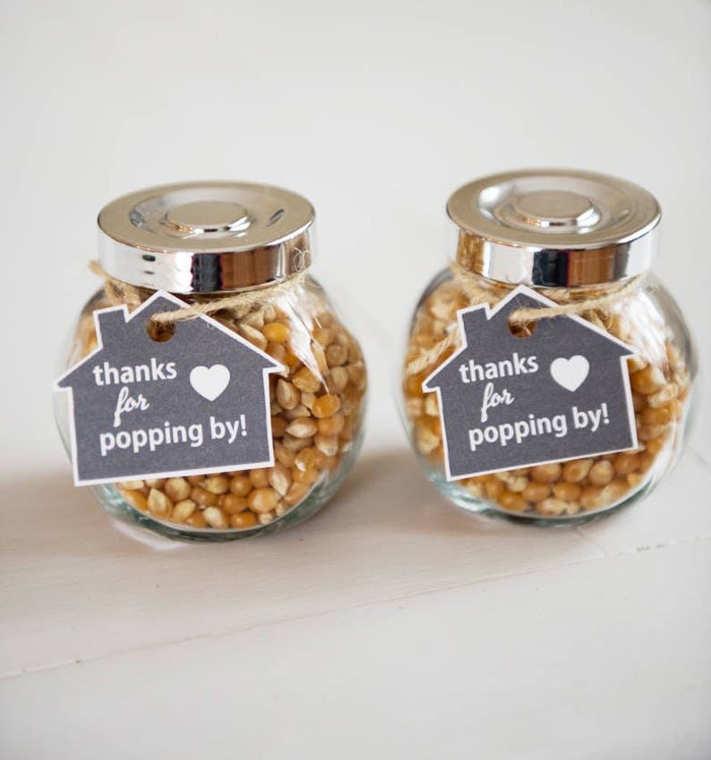 Housewarming Party Favor Tags Thanks for Popping Etsy