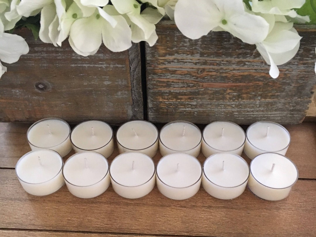 12 Soy Wax Tea Lights Handmade in Boston Soy Candles Soy Etsy