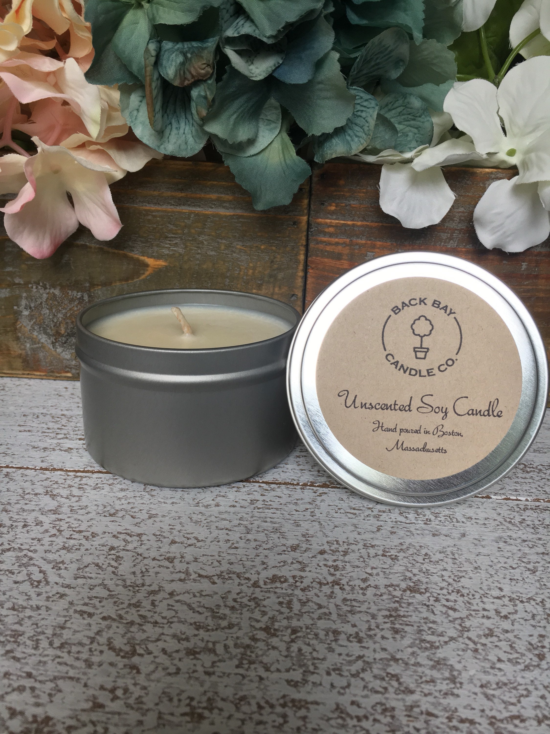 Unscented Soy Candle All Natural Hand Poured 8 oz Soy Candle Etsy