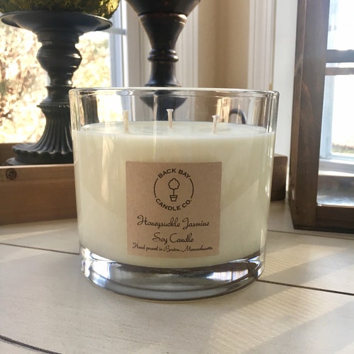 Large 3 Wick Soy Candle 32 Oz Scented Soy Wax Candles Etsy