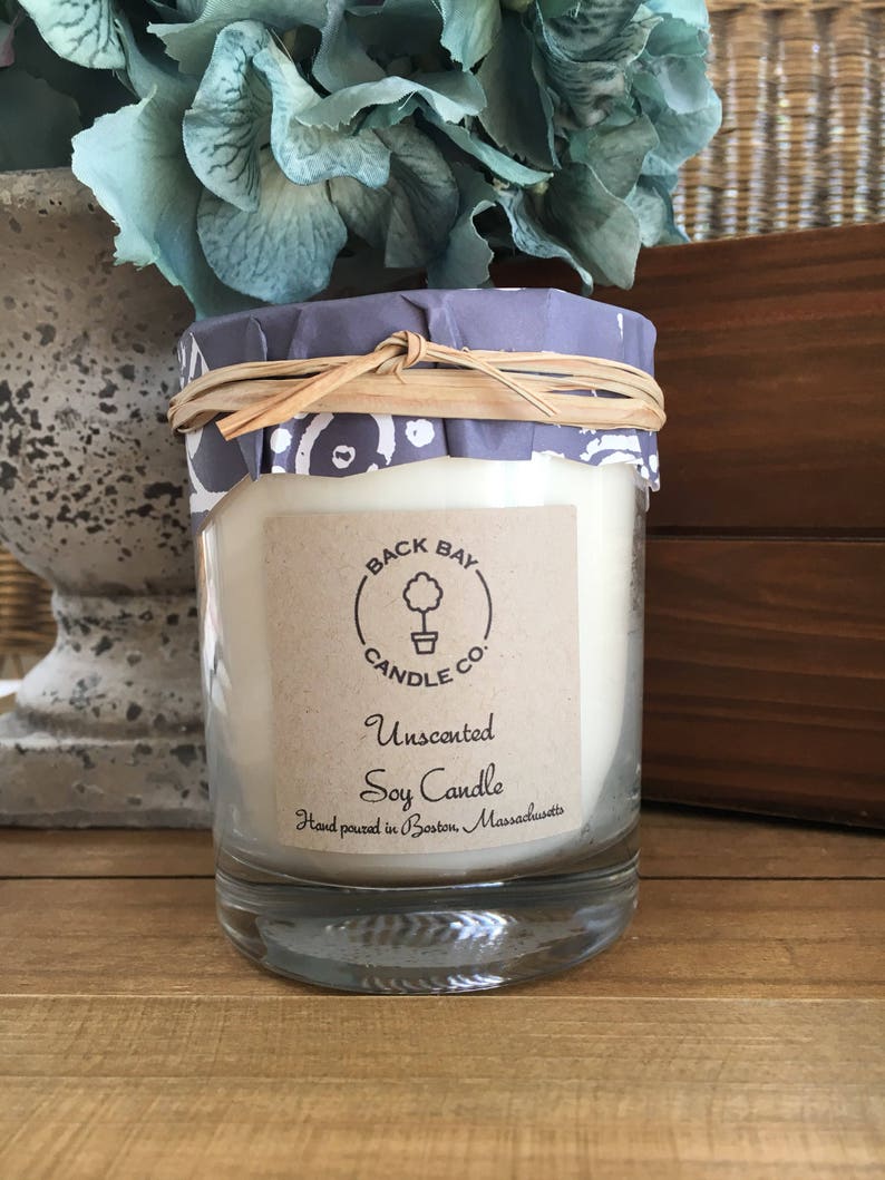 Unscented Soy Wax Candle, Handmade 14 Oz Glass Tumbler Candle, Boston