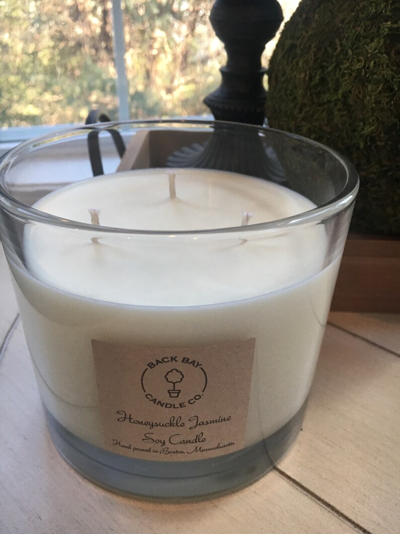 3 Wick Soy Candle, 32 Oz Soy Candle Triple Wicked Large Decorative