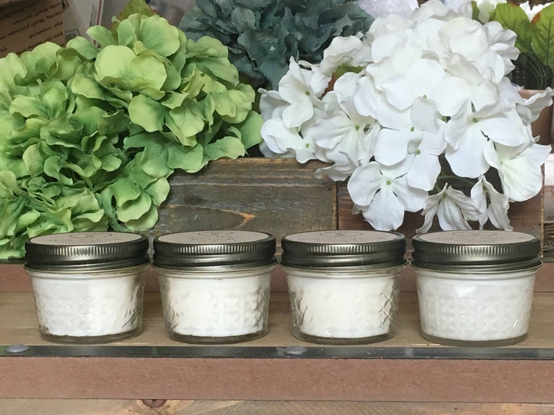4 Oz Soy Candles Jelly Jar Candle 4 Oz Mason Jar Candles Etsy