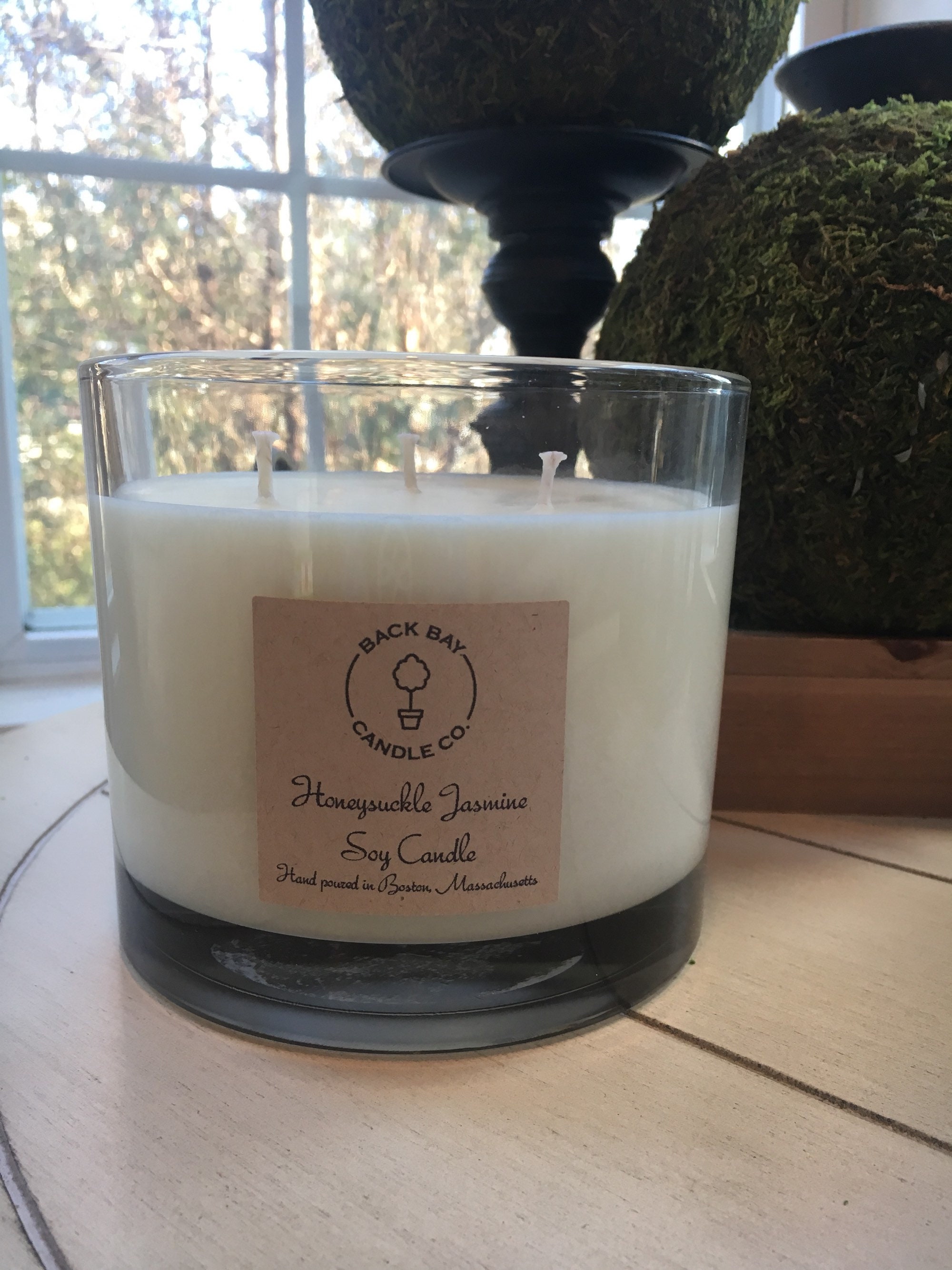 Candle With 3 Wicks Large 32 Oz Soy Candle in Glass Jar 3 Etsy