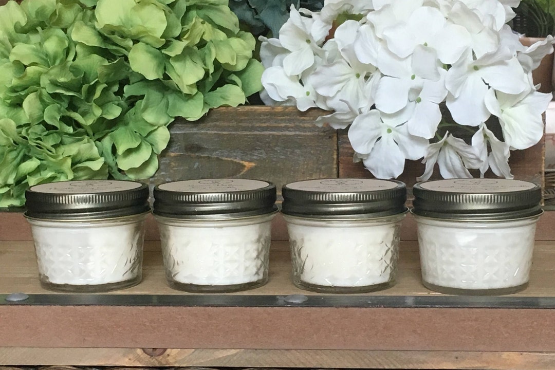 Soy Candle Gift Set: 4 Scented Jelly Jar Candles, Handmade in Boston - Etsy