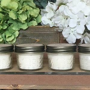 Soy Candle Gift Set: 4 Scented Jelly Jar Candles, Handmade in Boston
