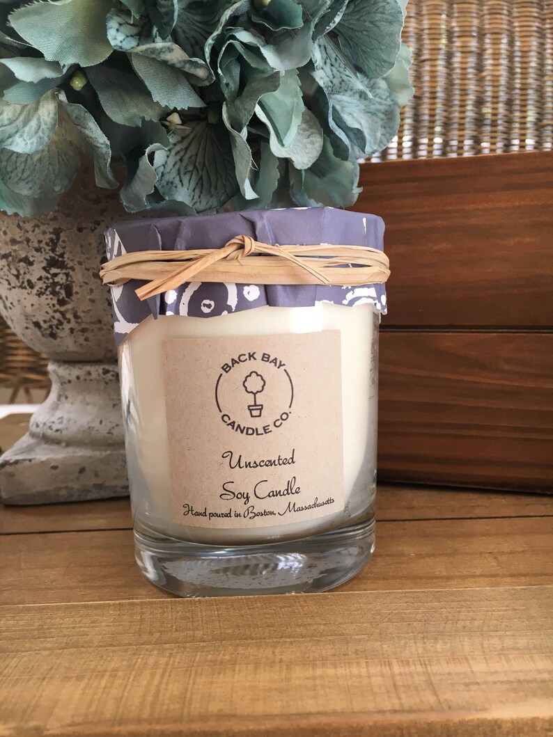 Unscented Soy Wax Candle, Handmade 14 Oz Glass Tumbler Candle, Boston