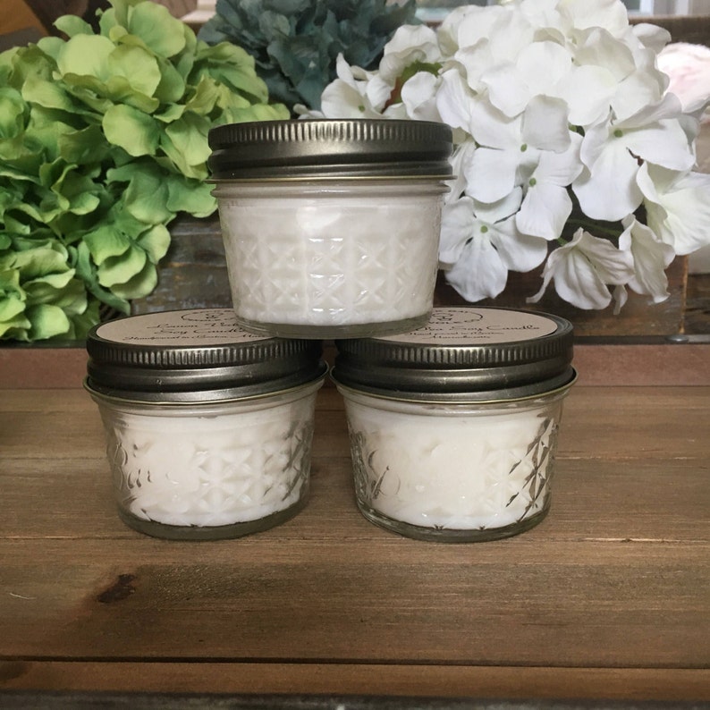 4 Oz Soy Candles Jelly Jar Candle 4 Oz Mason Jar Candles Etsy