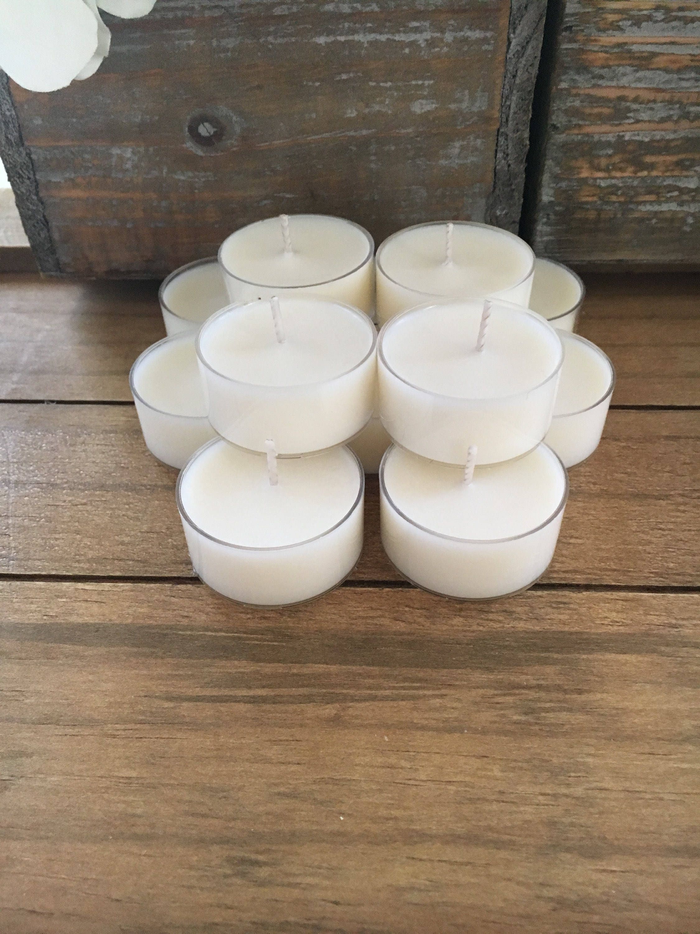 12 Soy Wax Tea Lights Handmade in Boston Soy Candles Soy Etsy
