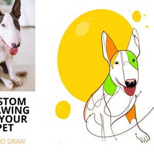 Custom Dog Portrait Hand Drawn Dog portrait Custom Dog Avatar Original Dog Portrait design