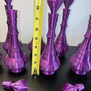9.5 inch tall Dream Of Jeannie Bottle with cork -FAN-ART. Diamond Purple Collectibles // X-Mas SALE!