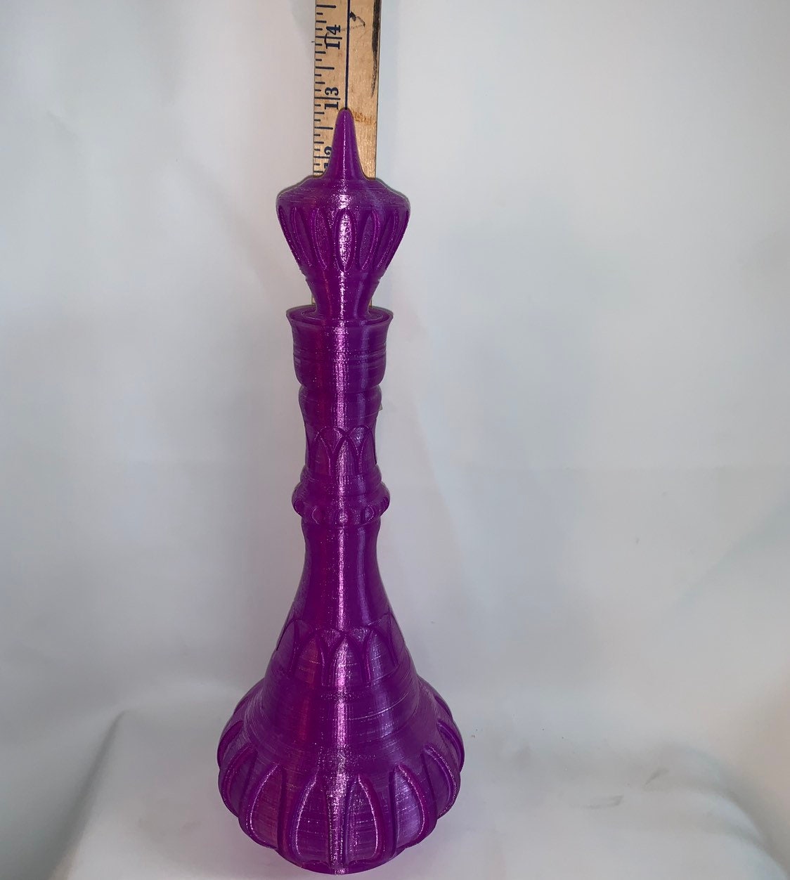 PURPLE Translucent I Dream of jeannie Inspired Bottle with Cork Custom  collectors Limited 13 Inches Tall