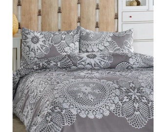 Mega Moda Nazen Bed Linen Set Duver Cover Bedding Sheet Set