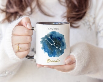 Personalised Taurus Mug Gift for Birthday, Personalised Taurus Mug, Star Sign Zodiac, Taurus Birthday Gift, Taurus Girl Mug