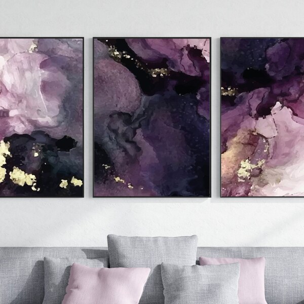 Purple Wall Art Etsy UK