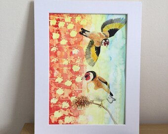 Goldfinches Original Watercolour Art