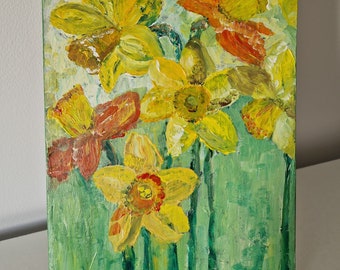 Spring Daffodils Original Acrylic Art